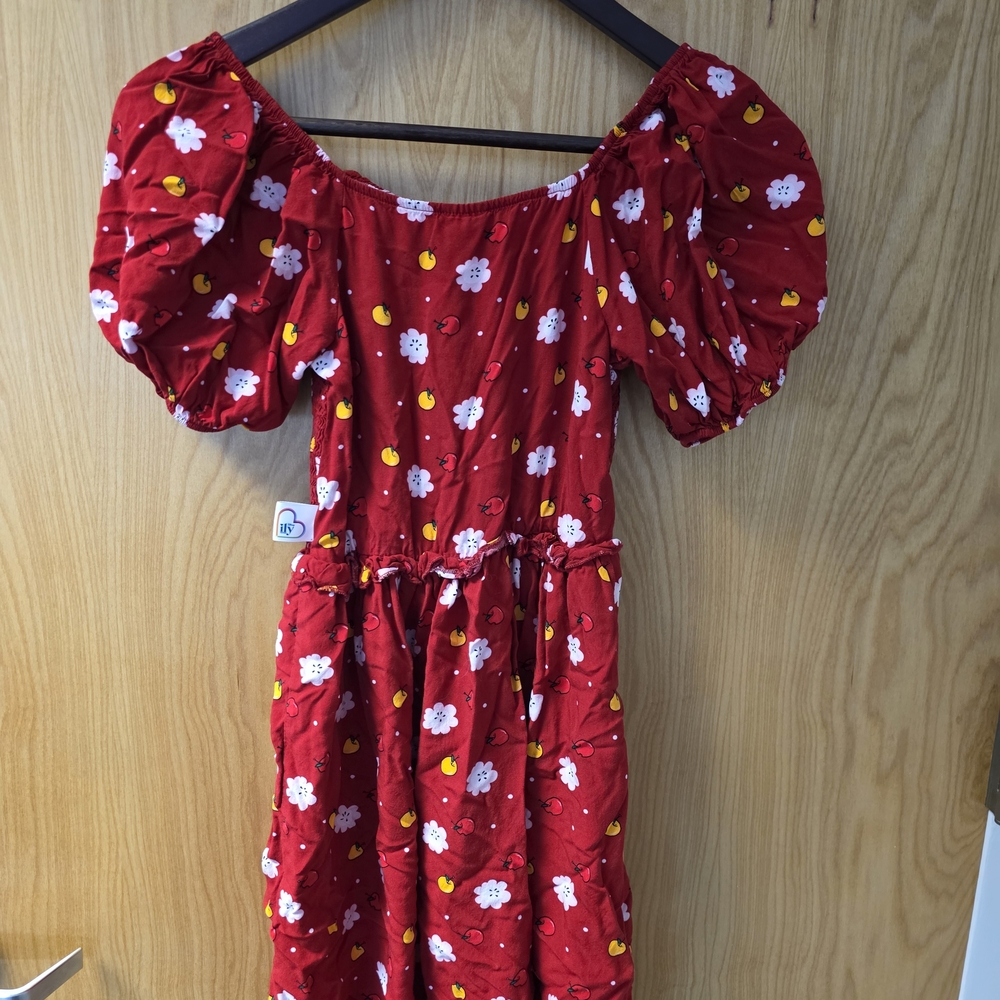 Disney ily Snow White Red Off the Shoulder Puff Sleeve Sundress